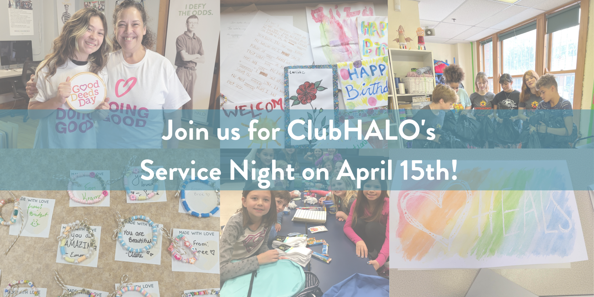 Service Project Night Volunteer Appreciation & ClubHALO Service Night - HALO