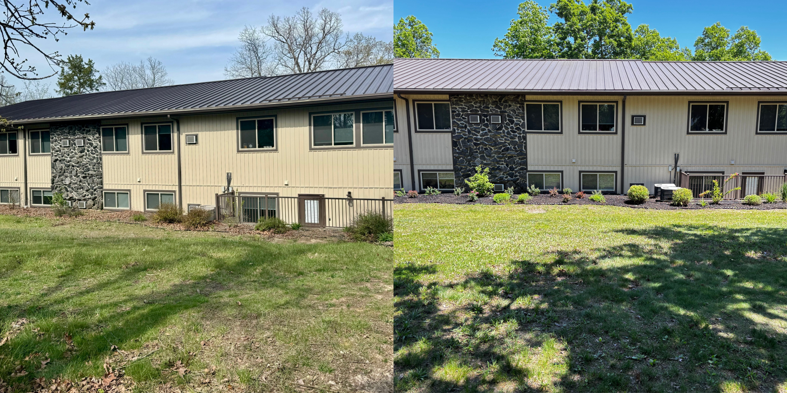 Before & After photos of landscaping 