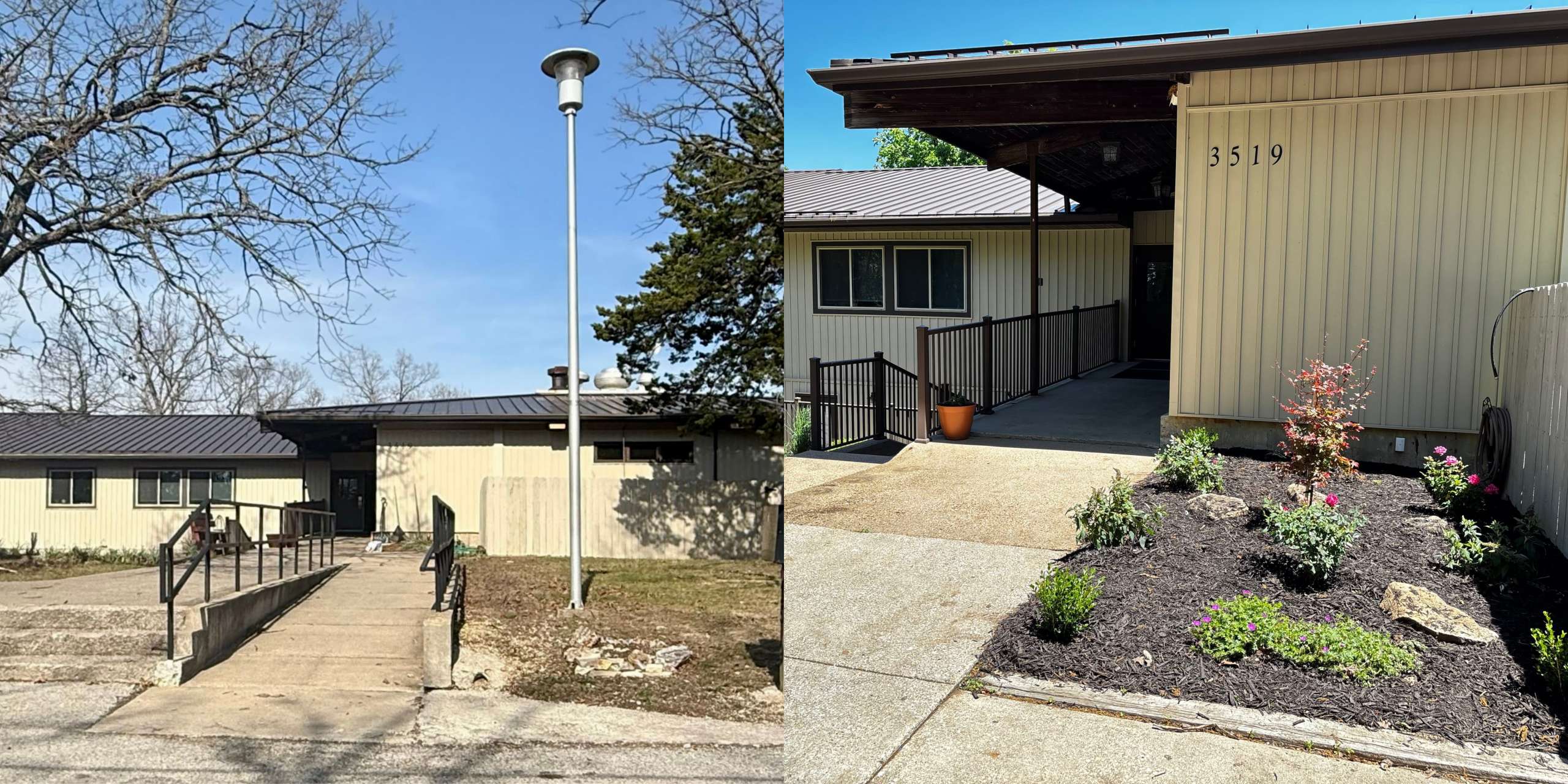 Before & after photos of landscaping 