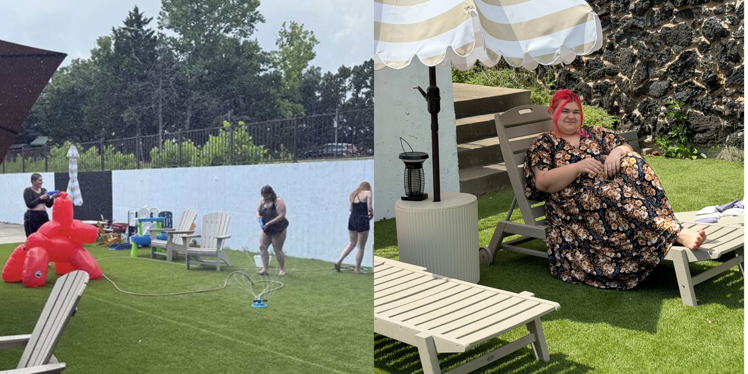 Youth enjoying the new outdoor space!