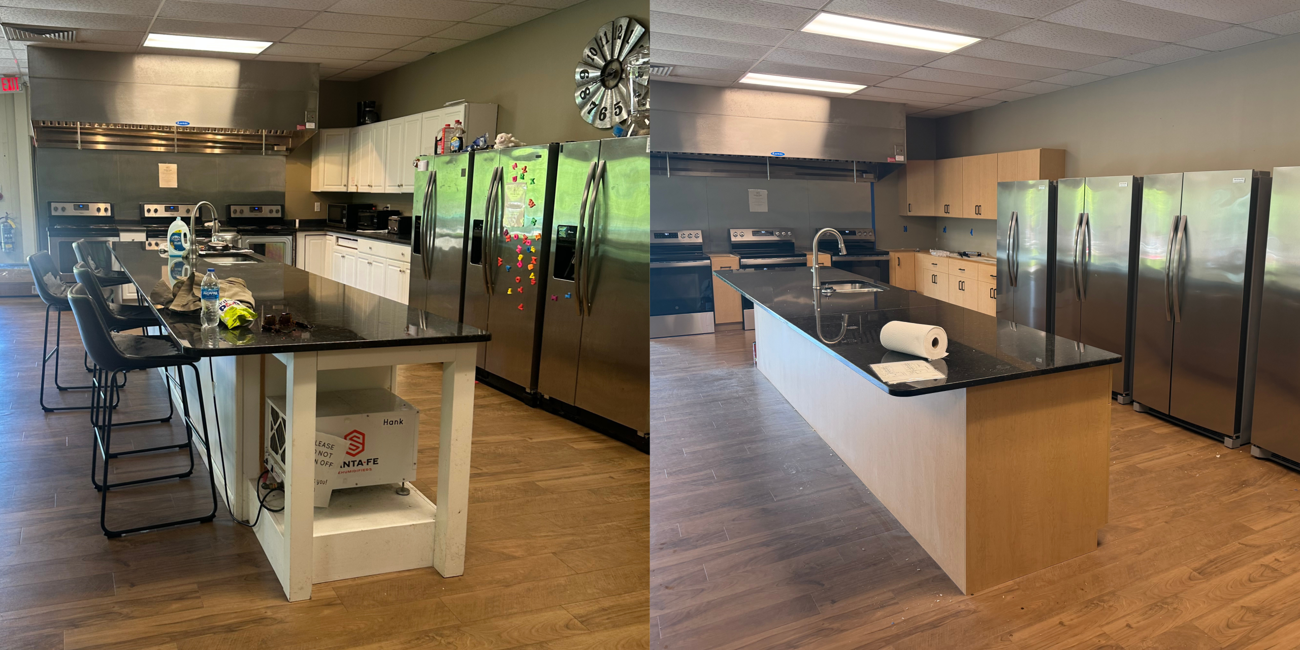 Before & after photos of kitchen